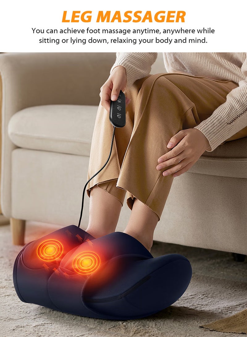 HomarKet Foot Massager with Heat & Foot Roller, Shiatsu Calf Leg Massager for Circulation and Neuropathy Pain Relief 3-Speed Regulation And 5 Major Modes Electric Foot Massagerfor Feet Care Home Office Gadgets Relaxing Massage Tools Gifts for Women Men Mom Dad - Image 2
